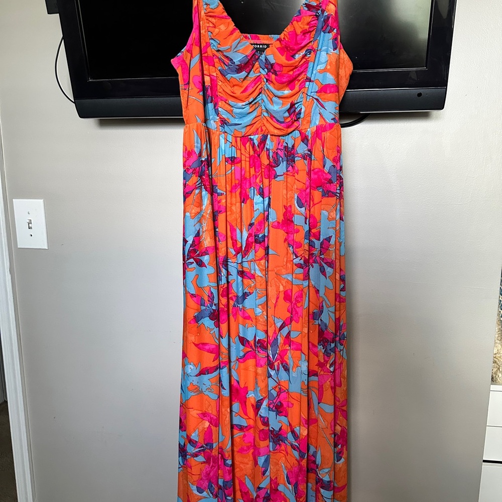 Torrid Orange Floral Dress